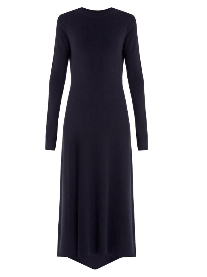 Raey Fishtail Ribbed Cashmere Dress