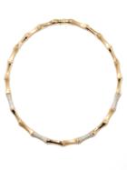 Rainbow K - Bamboo Diamond & 14kt Gold Necklace - Womens - Gold Multi