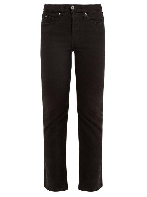 Matchesfashion.com Eve Denim - Jane Mid Rise Kick Flare Jeans - Womens - Black