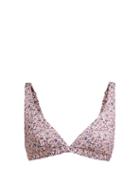 Matchesfashion.com Matteau - Plunge Floral Print Bikini Top - Womens - Multi