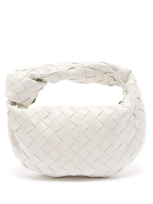 Bottega Veneta - The Jodie Mini Intrecciato-leather Clutch Bag - Womens - White