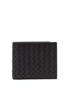 Matchesfashion.com Bottega Veneta - Intrecciato Bi Fold Leather Wallet - Mens - Black Multi