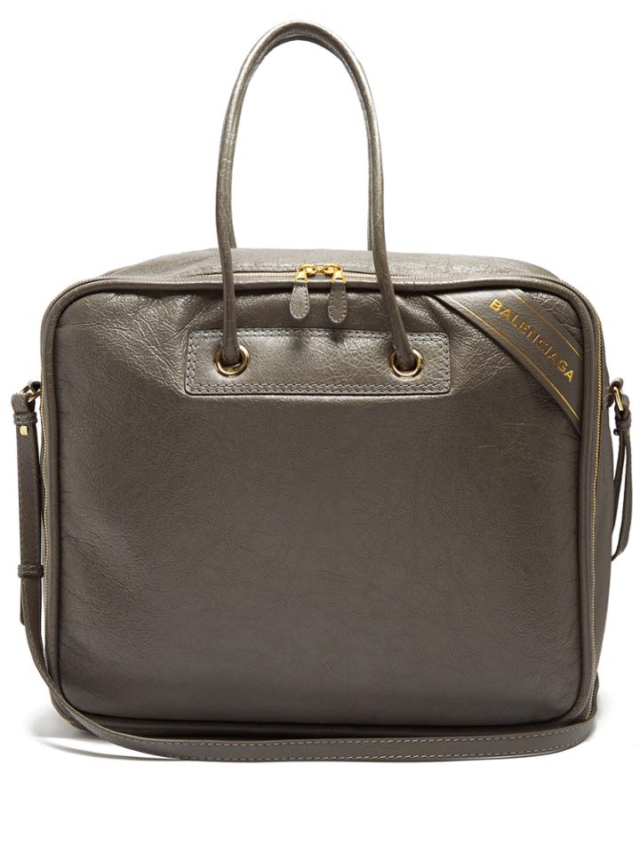 Balenciaga Blanket Square Medium Leather Tote