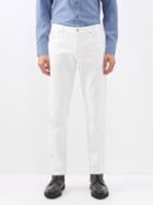 Brunello Cucinelli - Tapered Stretch-denim Jeans - Mens - White