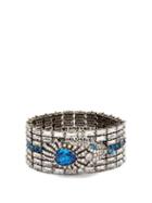 Matchesfashion.com Gucci - Crystal Embellished Snake Bracelet - Womens - Blue