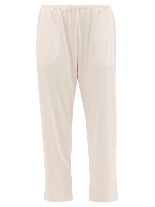 Ladies Lingerie Skin - Elasticated-waist Cotton-jersey Pyjama Trousers - Womens - Pink