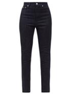 Matchesfashion.com Dolce & Gabbana - Logo-plaque High-rise Slim-leg Jeans - Womens - Denim