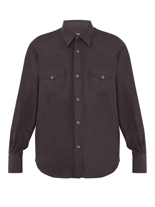 Matchesfashion.com Cobra S.c. - Ranger Point Collar Cotton Shirt - Mens - Black