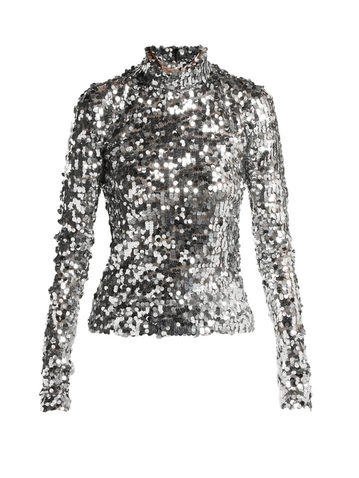 Mm6 Maison Margiela Sequinned Mesh Top