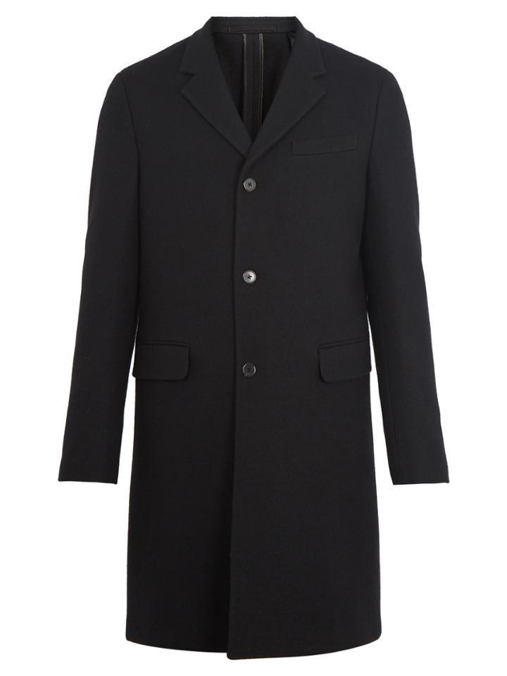 Prada Notch-lapel Wool-felt Overcoat