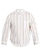 Matchesfashion.com Marni - Shrunken Fit Striped Cotton Shirt - Mens - White Multi