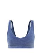 Skin - Aimee Cotton-blend Terry Cropped Top - Womens - Blue