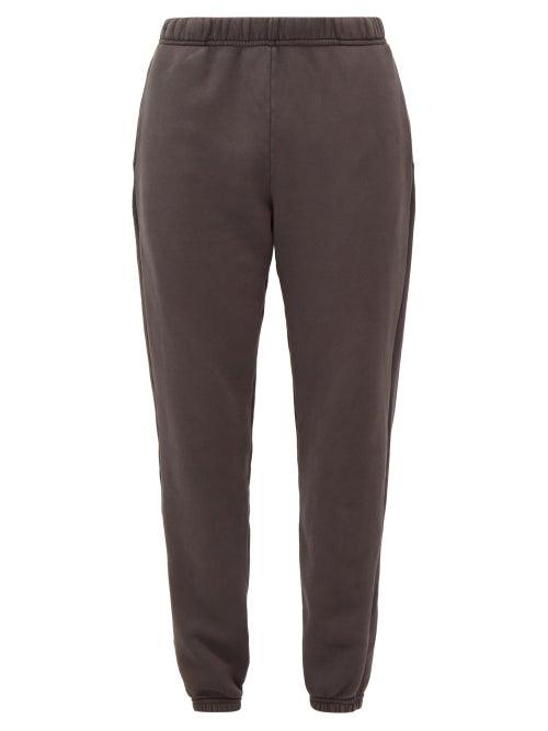 Matchesfashion.com Les Tien - Brushed-back Cotton-jersey Track Pants - Mens - Black