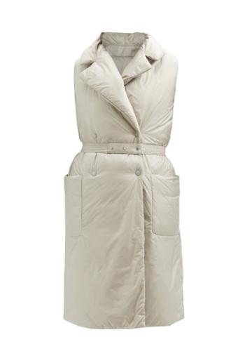 Moncler - Sables Sleeveless Quilted Down Coat - Womens - Beige