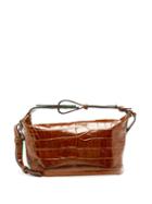 Matchesfashion.com Ganni - Plaque Crocodile-effect Leather Bag - Womens - Tan Multi
