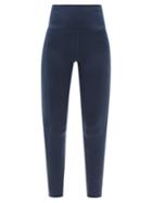 Ladies Activewear Girlfriend Collective - High-rise Long Pocketed Leggings - Womens - Navy