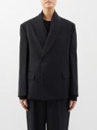 The Row - Ares Shawl-lapel Wool-blend Jacket - Womens - Black