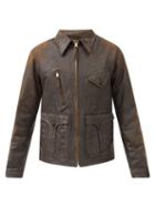 Mens Rtw Rrl - Emsworth Leather Jacket - Mens - Brown