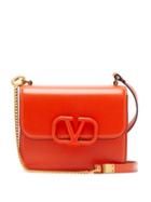 Matchesfashion.com Valentino - V Logo Small Leather Shoulder Bag - Womens - Orange