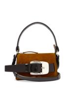 Matchesfashion.com Proenza Schouler - Buckle Small Suede Shoulder Bag - Womens - Brown Multi