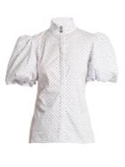 Caroline Constas Daisy Micro Floral-print Cotton-blend Shirt