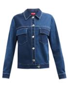 Ladies Rtw Staud - Ryan Panelled Denim Jacket - Womens - Denim