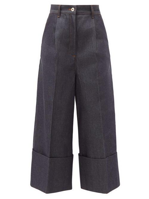 Matchesfashion.com Loewe - Raw Denim Culottes - Womens - Denim