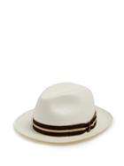 Matchesfashion.com Borsalino - Striped Band Fine Panama Hat - Mens - Cream