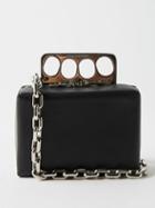 Alexander Mcqueen - Four Ring Leather Cross-body Bag - Mens - Black