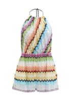Missoni - Zigzag Open-back Lace-knit Playsuit - Womens - Multi