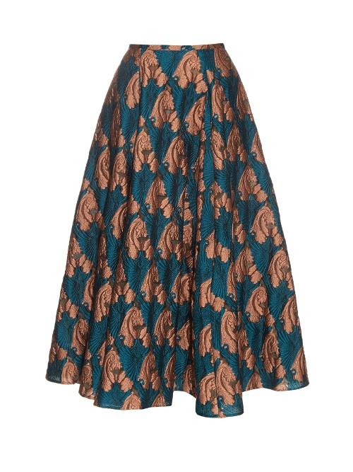 Emilia Wickstead Eleanor Fil Coup Midi Skirt