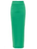 Matchesfashion.com A.w.a.k.e. Mode - Back-slit Midi Skirt - Womens - Green