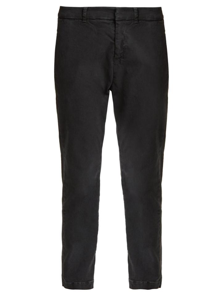 Nili Lotan Tel Aviv Straight-leg Stretch-cotton Trousers