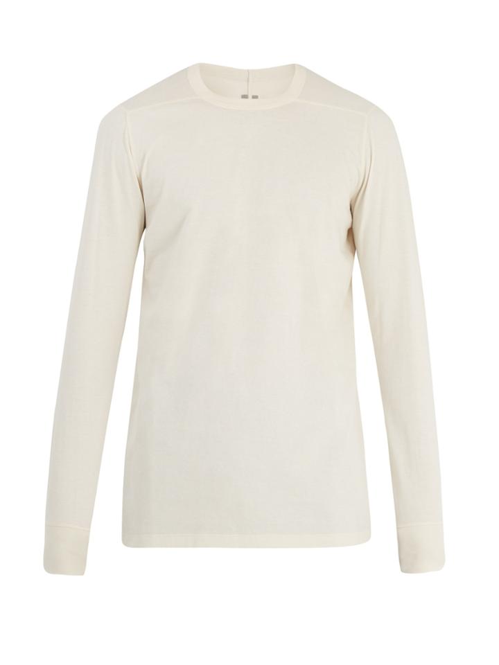Rick Owens Long-sleeved Cotton-jersey T-shirt