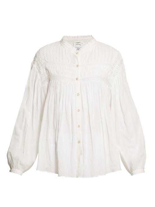 Matchesfashion.com Isabel Marant Toile - Lalia Voile Blouse - Womens - White