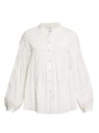 Matchesfashion.com Isabel Marant Toile - Lalia Voile Blouse - Womens - White