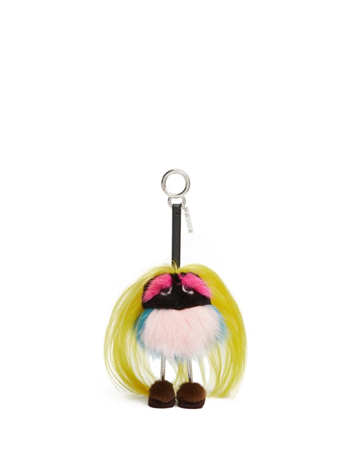 Fendi Mum Bag Bugs Mink And Fox-fur Bag Charm