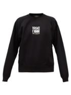 Matchesfashion.com Versace - Logo-print Cotton-jersey Sweatshirt - Mens - Black