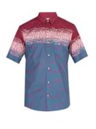 Matchesfashion.com Thorsun - Printed Cotton Short Sleeved Shirt - Mens - Red
