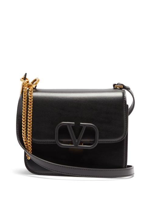 Matchesfashion.com Valentino - V Sling Small Leather Shoulder Bag - Womens - Black