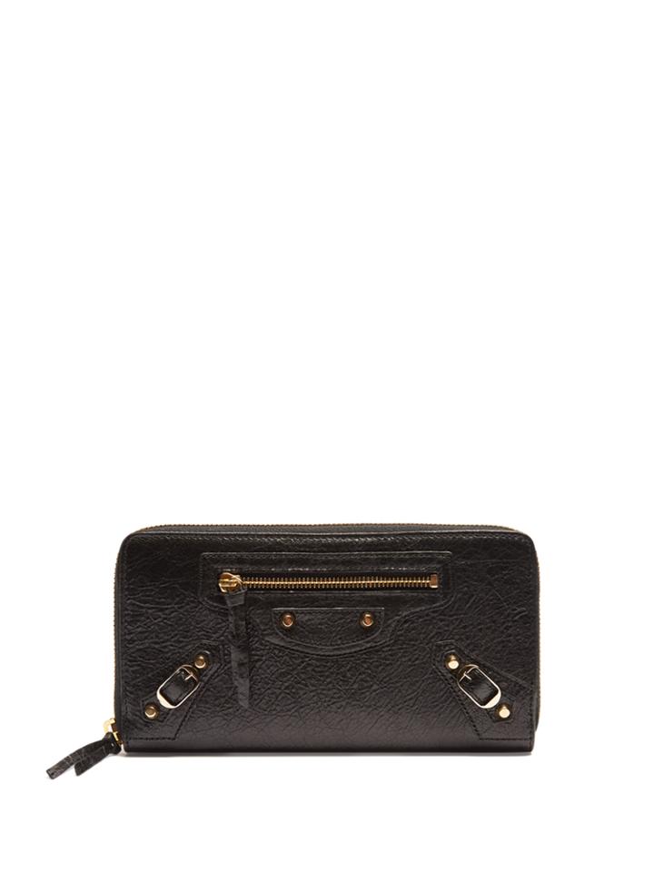 Balenciaga Classic Continental Leather Zip Wallet
