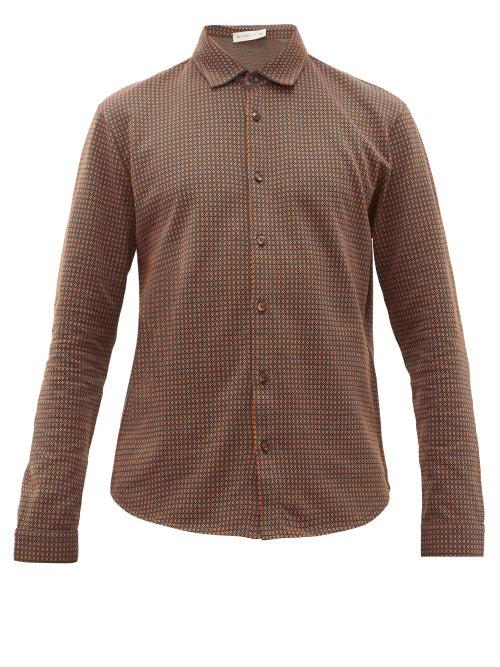 Matchesfashion.com Etro - Diamond Jacquard Cotton Jersey Shirt - Mens - Multi