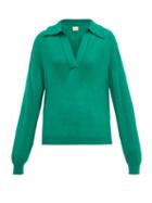 Matchesfashion.com Khaite - Jo Collared Cashmere Blend Sweater - Womens - Green