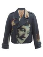 Charles Jeffrey Loverboy - Printed-satin Peacoat - Womens - Black Multi