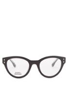 Isabel Marant Eyewear - Round Acetate And Metal Glasses - Womens - Black