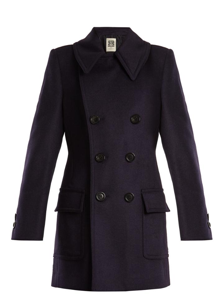 Connolly Double-breasted Wool, Silk And Cashmere-blend Coat
