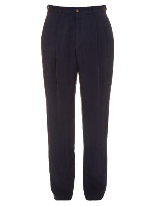 Giorgio Armani Pleated-front Twill Trousers