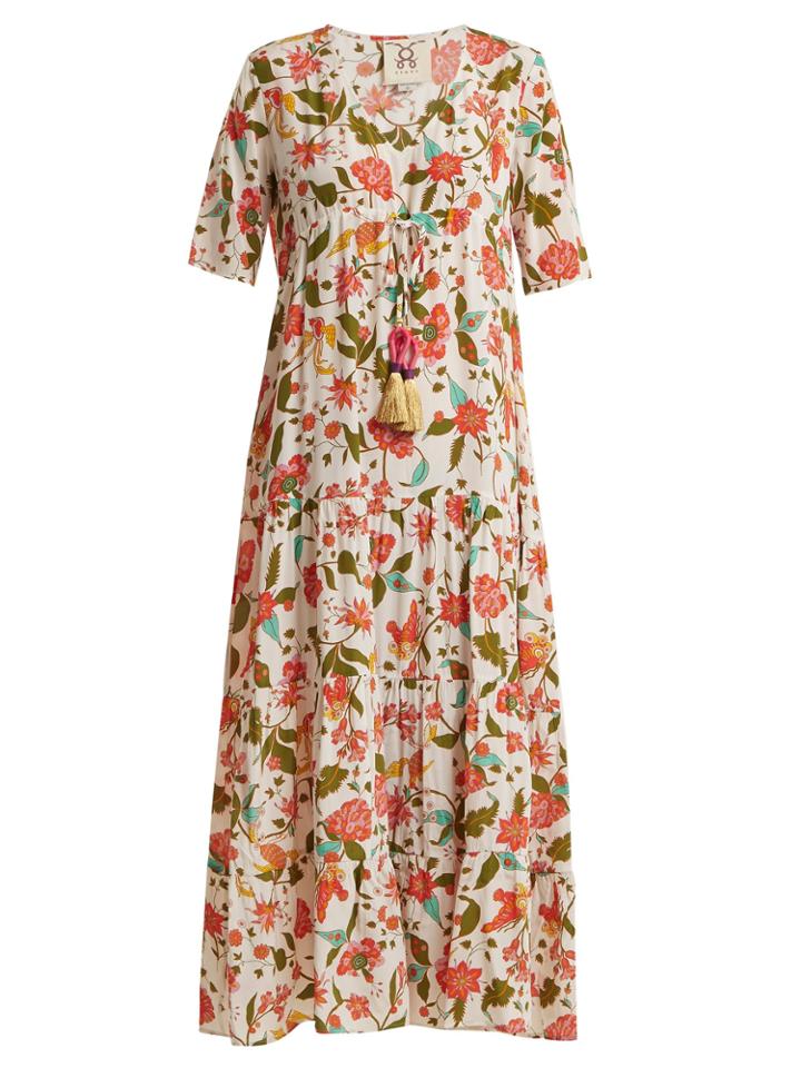 Figue Kalila Floral-print Silk Dress