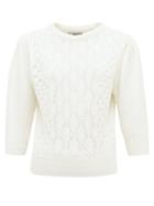 Matchesfashion.com Symonds Pearmain - Pointelle-knitted Wool Sweater - Womens - Ivory