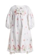 Innika Choo Embroidered Linen Peasant Dress